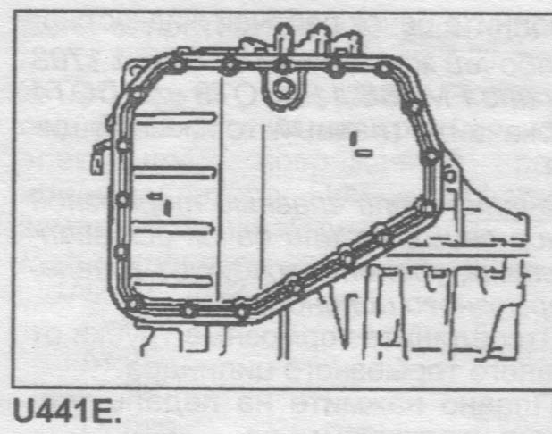 снятие поддона АКПП U 441 E